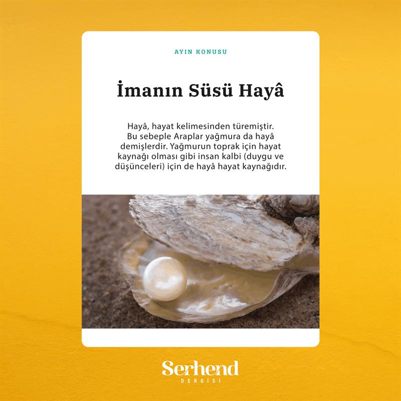 Ayın Konusu - İmanın Süsü Hayâ