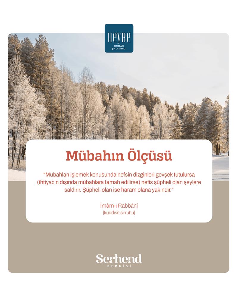 Heybe - Mübahın Ölçüsü