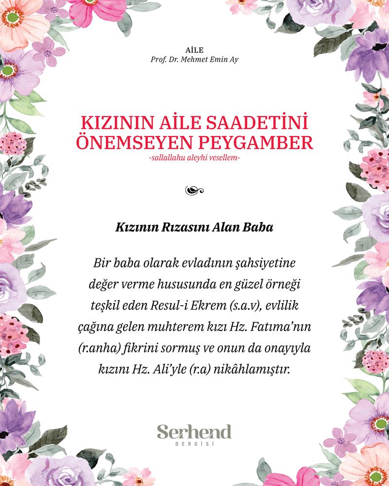 Aile - Kızının Aile Saadetini Önemseyen Peygamber Sallallahu Aleyhi Vesellem