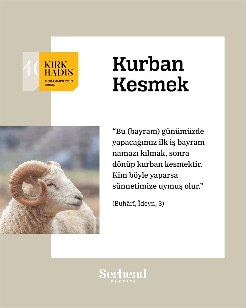Kırk Hadis - Kurban Kesmek