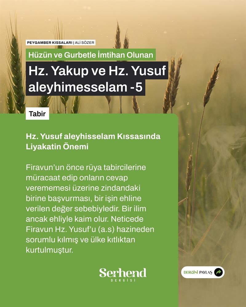 Peygamber Kıssaları - Hüzün Ve Gurbetle İmtihan Olunan Hz. Yakup Ve Hz. Yusuf Aleyhimesselam - 5
