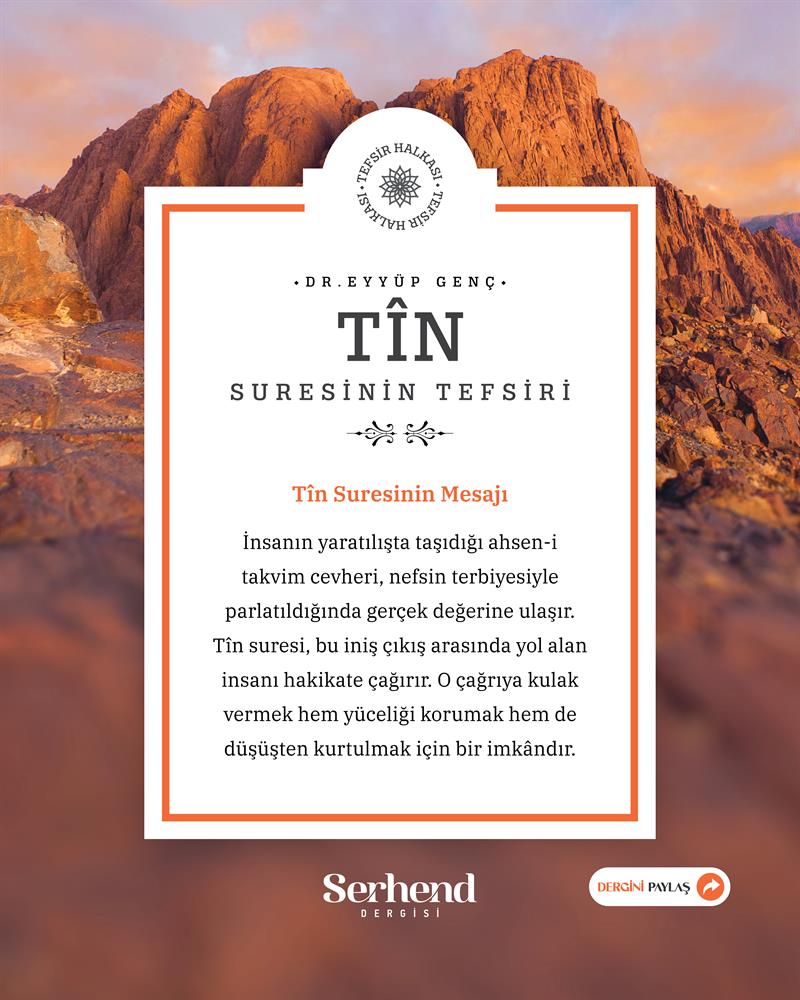 Tefsir Halkası - Tîn Suresinin Tefsiri